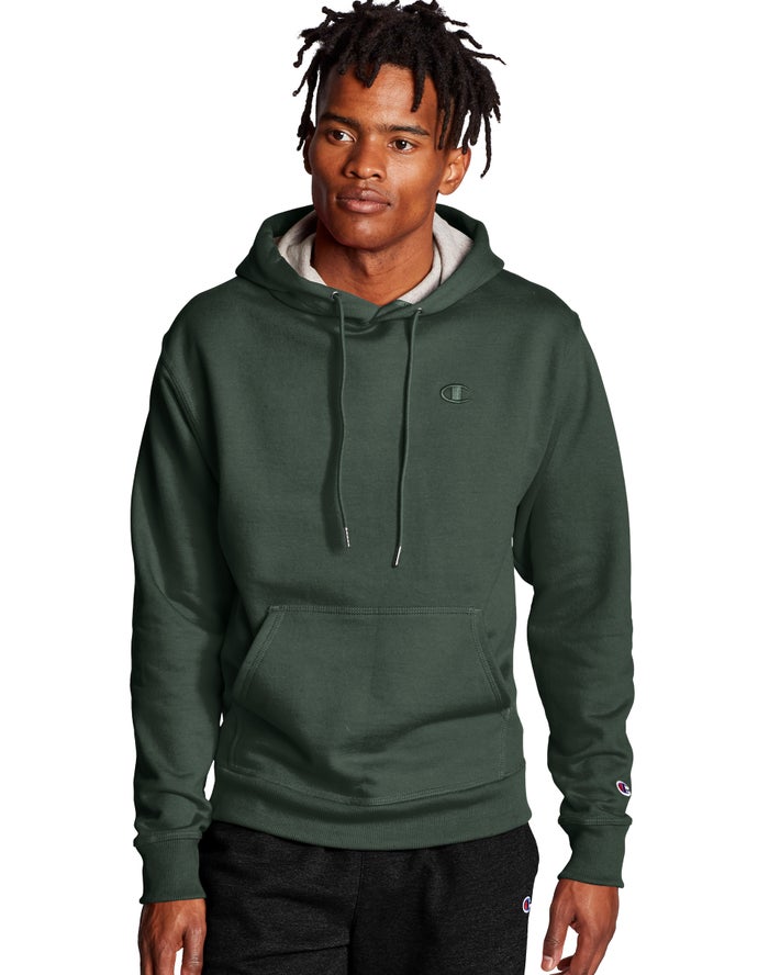 Champion Hoodie Heren - Groen - Powerblend Fleece C Logo ( 451879-WVA )